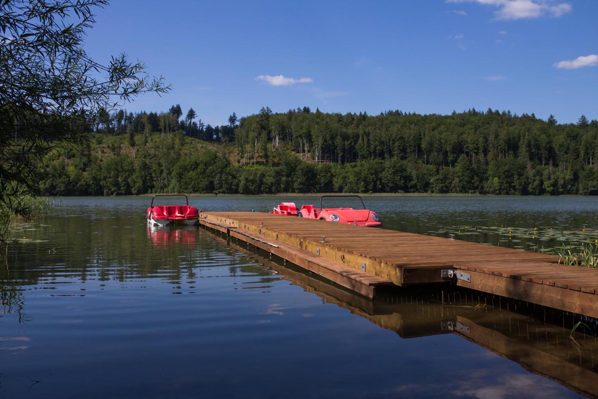 Malinowe Wzgórze domki 90 m2 z sauną i balią Krzeszna Exterior foto